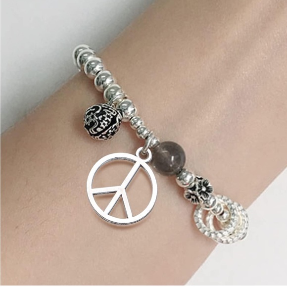 Peace signs silver color and gold color new for chains crafts create something - Picture 6 of 8